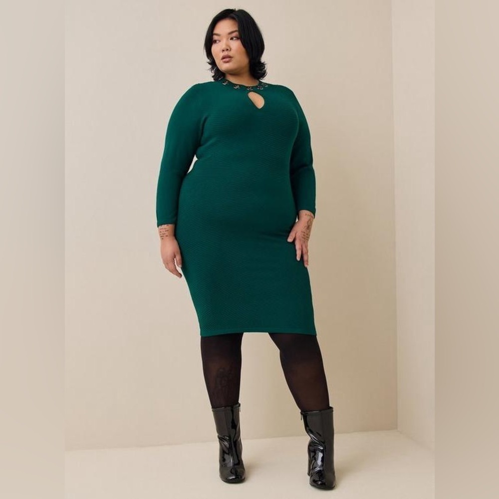 Torrid Emerald Ponte Knit Dress - Size 22/24 (3)